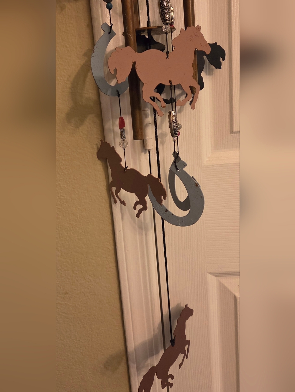 Country Horse & Horseshoe Hanging Windchime